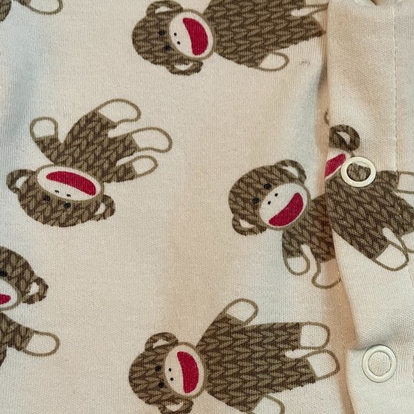Sock Monkey Footed Pajamas - Picture 4 of 4